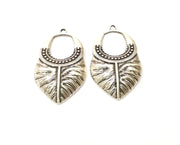 2 Silver Charms Antique Silver Plated Charms (40x24mm)  G17928