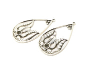 2 Silver Charms Antique Silver Plated Charms (48x26mm)  G17930