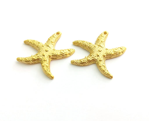 Starfish Charms Gold Plated Charms (36x36mm)  G18351