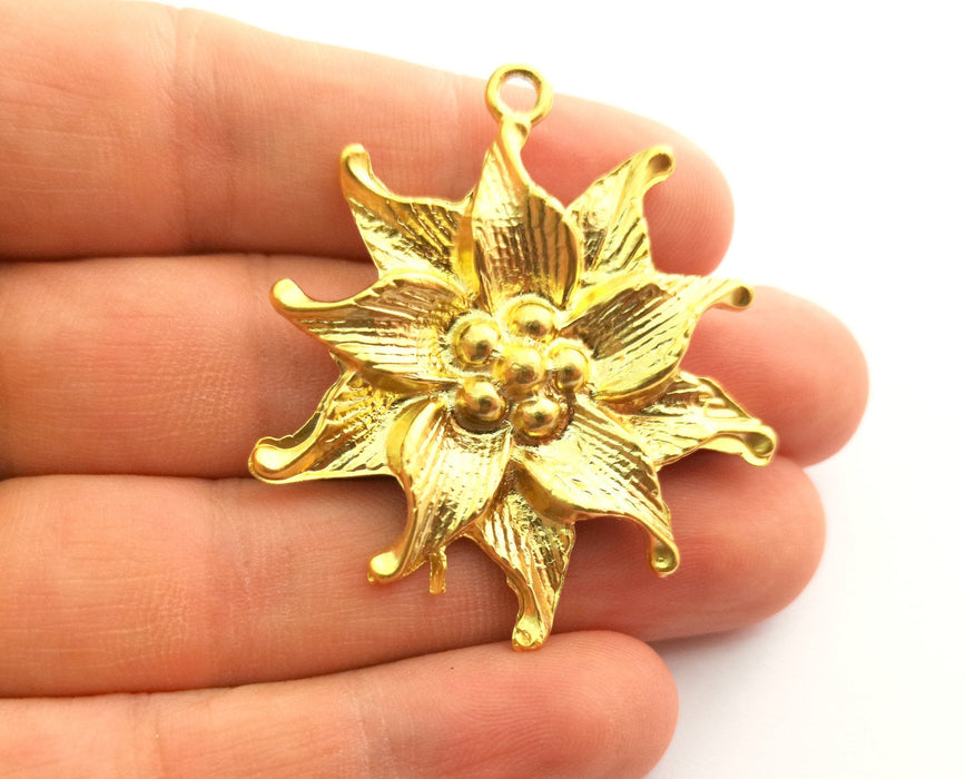 Lily Charms Gold Plated Charms (49x44mm)  G18354