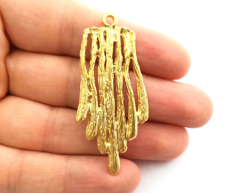 Gold Stalactites Charms Gold Plated Charms (57x25mm) G18362