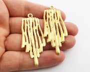 Gold Stalactites Charms Gold Plated Charms (57x25mm) G18362