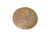 Copper Flowers Charms Antique Copper Plated Charms (42mm) G18380