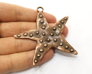 Copper Starfish Charms Antique Copper Plated Charms (72x68mm) G18383