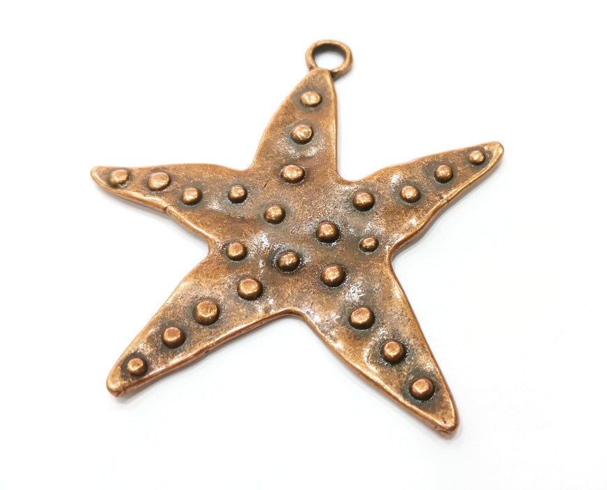 Copper Starfish Charms Antique Copper Plated Charms (72x68mm) G18383