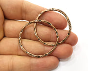 5 Copper Charms Antique Copper Plated Charms (40mm) G18393