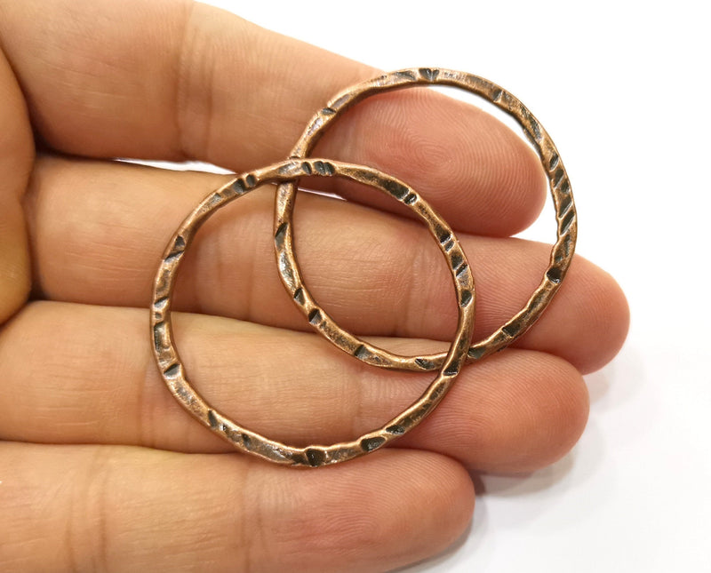 5 Copper Charms Antique Copper Plated Charms (40mm) G18393