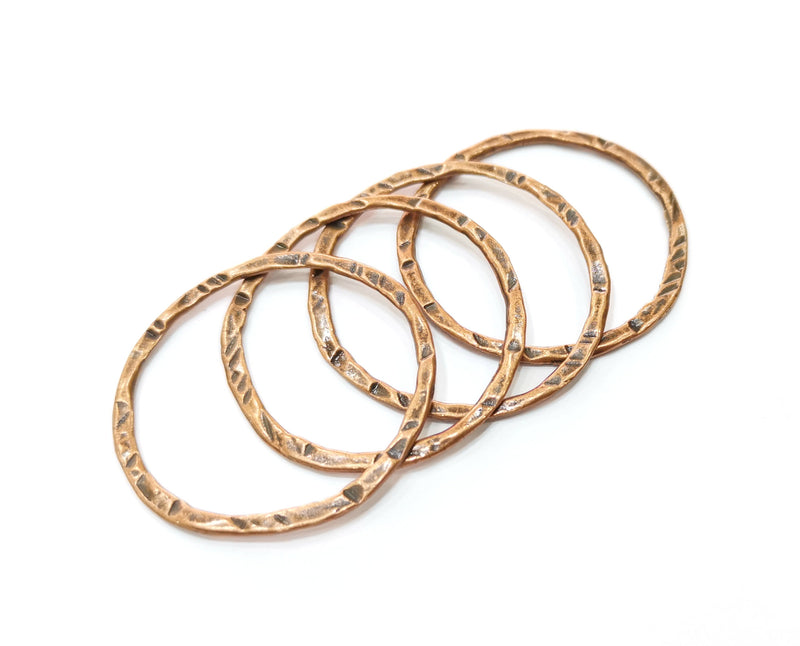 5 Copper Charms Antique Copper Plated Charms (40mm) G18393