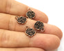 10 Flower Charms Antique Copper Plated Charms (13x10mm)  G18395
