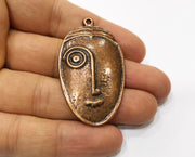 2 Copper Charms Antique Copper Plated Charms (52x30mm)  G18404