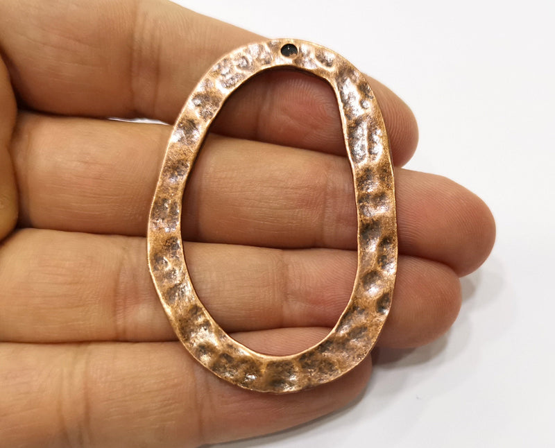 2 Copper Charms Antique Copper Plated Charms (58x39mm)  G18406
