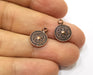 10 Copper Charms Antique Copper Plated Charms (15x11mm)  G18408