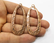 2 Copper Charms Antique Copper Plated Charms (61x25mm)  G18409