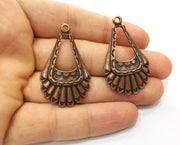 2 Copper Charms Antique Copper Plated Charms (44x26mm)  G18422