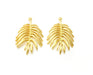 2 Monstera Leaf Charms Gold Plated Charms (40x24mm)  G18429