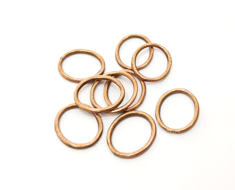 20 Oval Connector Findings Copper Connector Antique Copper Plated Metal (17x14mm) G18434