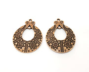 2 Copper Charms Antique Copper Plated Charms (34x26mm)  G18436