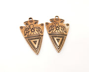 2 Copper Charms Antique Copper Plated Charms (42x25mm)  G18440