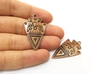 2 Copper Charms Antique Copper Plated Charms (42x25mm)  G18440