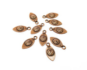 10 Copper Charms Antique Copper Plated Charms (20x9mm)  G18448