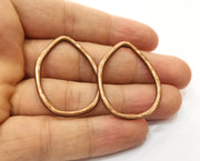 4 Copper Charms Antique Copper Plated Charms (39x29mm)  G18449