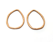 4 Copper Charms Antique Copper Plated Charms (39x29mm)  G18449