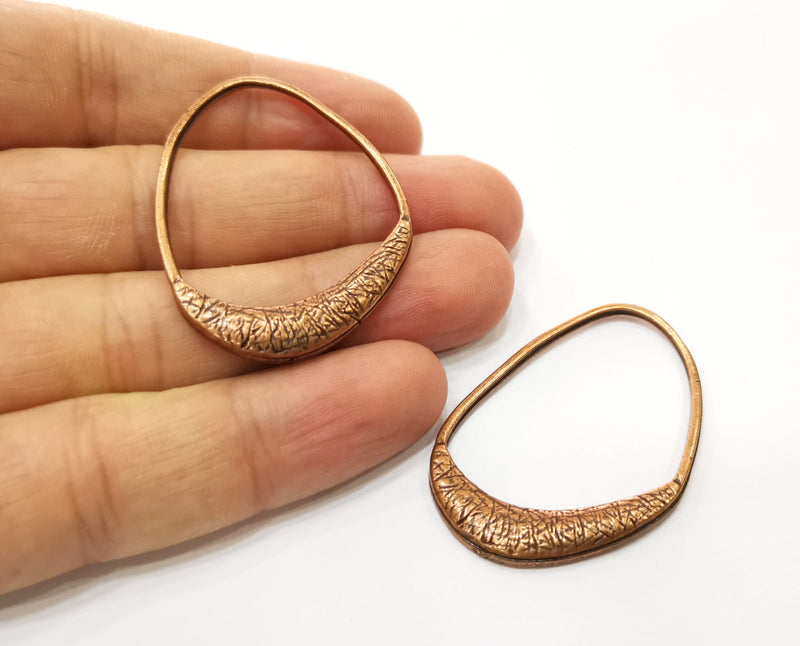 2 Copper Charms Antique Copper Plated Charms (45x34mm) G18460