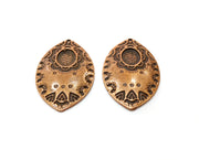 2 Copper Charms Antique Copper Plated Charms (38x25mm)  G18464