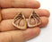 4 Copper Charms Antique Copper Plated Charms (29x22mm)  G18471