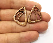 4 Copper Charms Antique Copper Plated Charms (29x22mm)  G18471