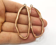 2 Copper Charms Antique Copper Plated Charms (64x26mm)  G18475