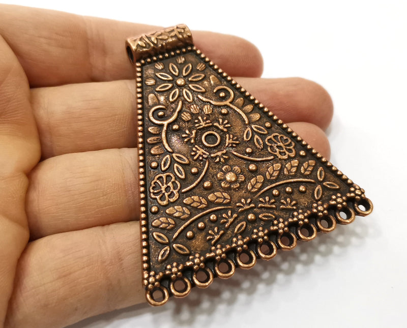 Antique Copper Large Pendant Antique Copper Plated Pendant (69x58mm) G17964