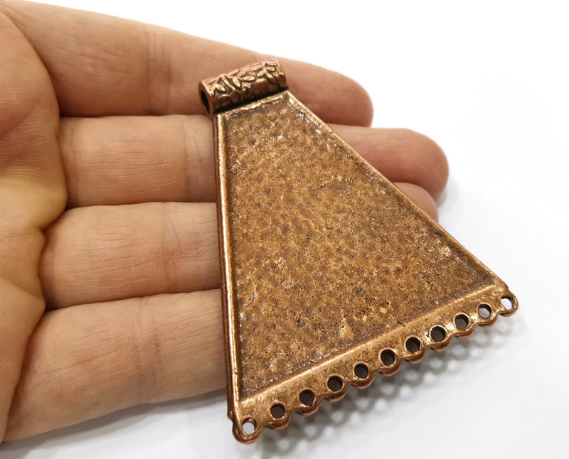 Antique Copper Large Pendant Antique Copper Plated Pendant (69x58mm) G17964