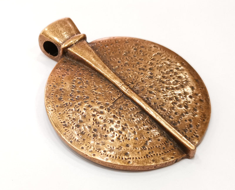 Antique Copper Large Pendant Antique Copper Plated Pendant (83x66mm) G17965