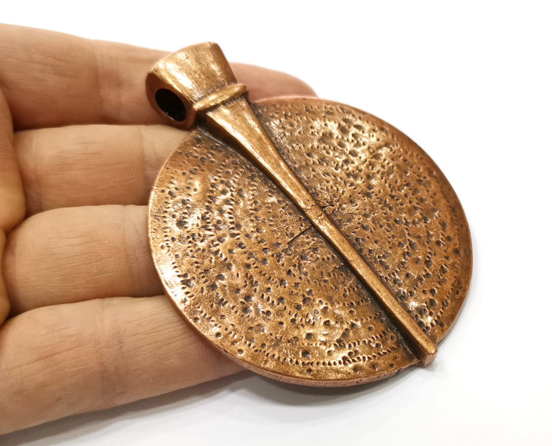 Antique Copper Large Pendant Antique Copper Plated Pendant (83x66mm) G17965