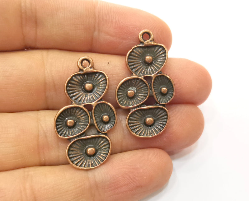 2 Reef Charms Antique Copper Plated Charms (34x18mm) G18479