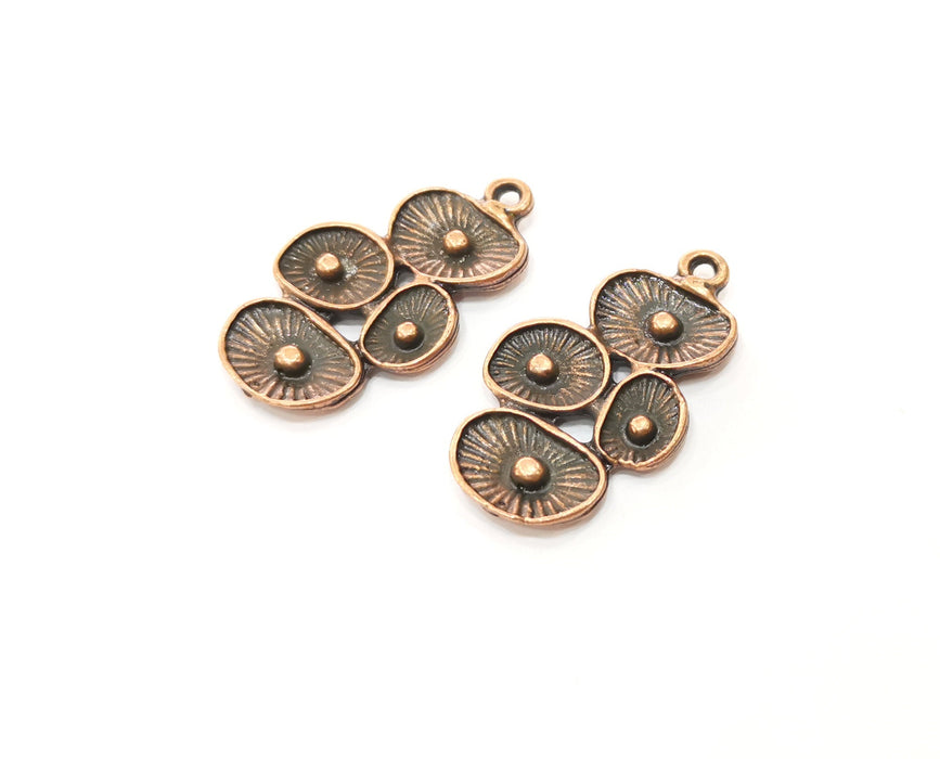 2 Reef Charms Antique Copper Plated Charms (34x18mm) G18479