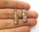 4 Copper Charms Antique Copper Plated Charms (Both Side Same)  (27x7mm) G18493