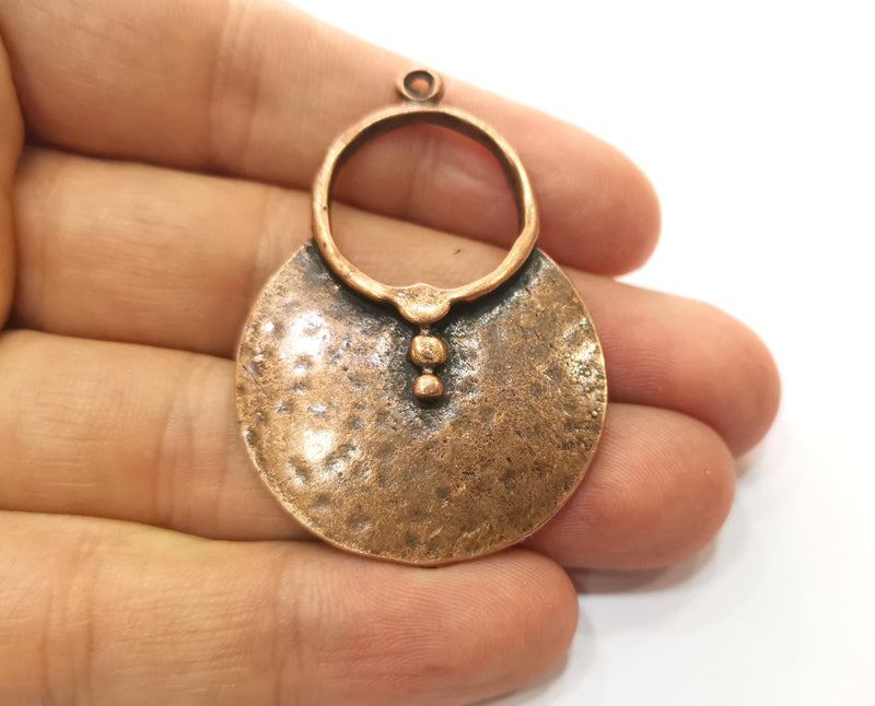 2 Copper Charms Antique Copper Plated Charms (52x36mm)  G18494