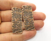 2 Copper Charms Antique Copper Plated Charms (45x17mm) G18497
