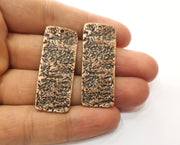 2 Copper Charms Antique Copper Plated Charms (45x17mm) G18497