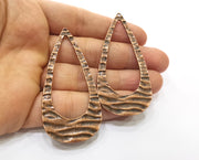 2 Copper Charms Antique Copper Plated Charms (71x33mm)  G18499