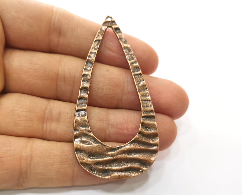2 Copper Charms Antique Copper Plated Charms (71x33mm)  G18499
