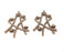 2 Copper Charms Antique Copper Plated Charms (53x41mm)  G18500