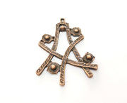 2 Copper Charms Antique Copper Plated Charms (53x41mm)  G18500