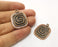 2 Copper Charms Antique Copper Plated Charms (31x24mm) G18506