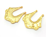 2 Gold Charms Gold Plated Charms  (37x32mm)  G17985