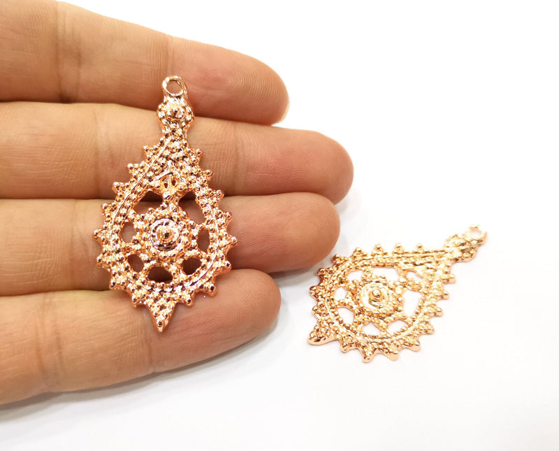 2 Rose Gold Charms Rose Gold Plated Charms (51x27mm) G18002