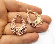 2 Rose Gold Charms Rose Gold Plated Charms (37x27mm) G18005