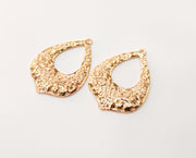 2 Rose Gold Charms Rose Gold Plated Charms (37x27mm) G18005